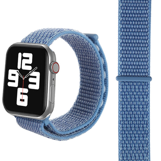 For Apple Watch 42mm / 41mm / 40mm / 38mm Simple Fashion Nylon Watch Band with Magic Stick(Peacock Blue) - Watch Bands by PMC Jewellery | Online Shopping South Africa | PMC Jewellery | Buy Now Pay Later Mobicred