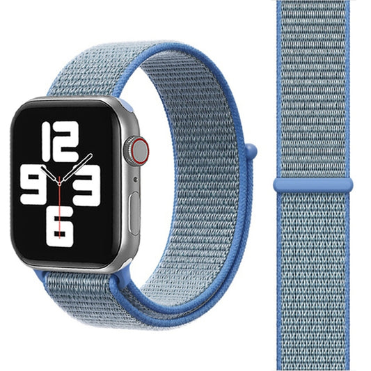 For Apple Watch 42mm / 41mm / 40mm / 38mm Simple Fashion Nylon Watch Band with Magic Stick(Blue) - Watch Bands by PMC Jewellery | Online Shopping South Africa | PMC Jewellery | Buy Now Pay Later Mobicred