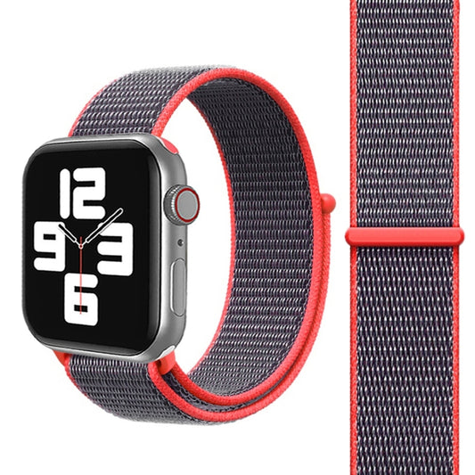 For Apple Watch 42mm / 41mm / 40mm / 38mm Simple Fashion Nylon Watch Band with Magic Stick(Magenta) - Watch Bands by PMC Jewellery | Online Shopping South Africa | PMC Jewellery | Buy Now Pay Later Mobicred