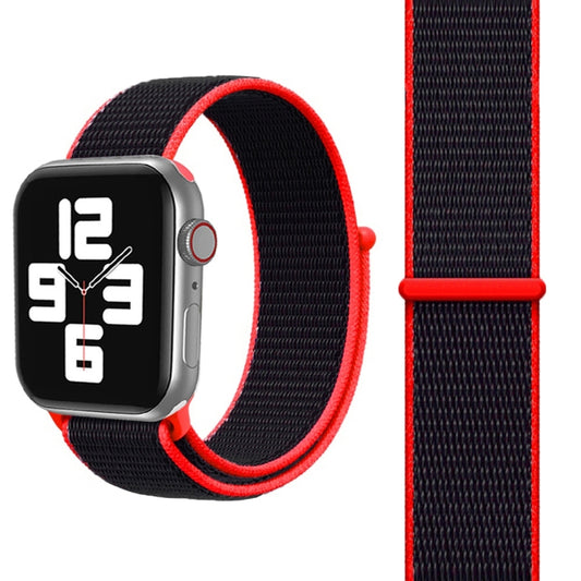 For Apple Watch 42mm / 41mm / 40mm / 38mm Simple Fashion Nylon Watch Band with Magic Stick(Red) - Watch Bands by PMC Jewellery | Online Shopping South Africa | PMC Jewellery | Buy Now Pay Later Mobicred