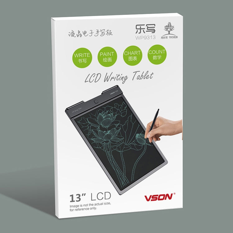 WP9313 13 inch LCD Writing Tablet Handwriting Drawing Sketching Graffiti Scribble Doodle Board for Home Office Writing Drawing(Black) -  by PMC Jewellery | Online Shopping South Africa | PMC Jewellery | Buy Now Pay Later Mobicred