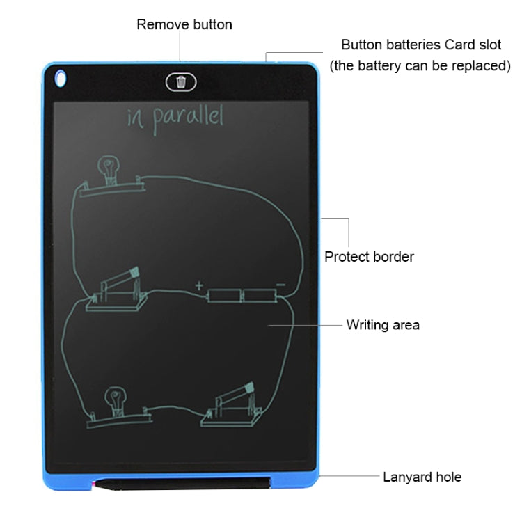 Portable 12 inch LCD Writing Tablet Drawing Graffiti Electronic Handwriting Pad Message Graphics Board Draft Paper with Writing Pen(Red) - free shipping - PMc TechLife - Order now!