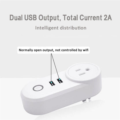 ZigBee 3.0 Dual USB Smart Socket Switch, EU Plug (White) - Smart Socket by PMC Jewellery | Online Shopping South Africa | PMC Jewellery | Buy Now Pay Later Mobicred