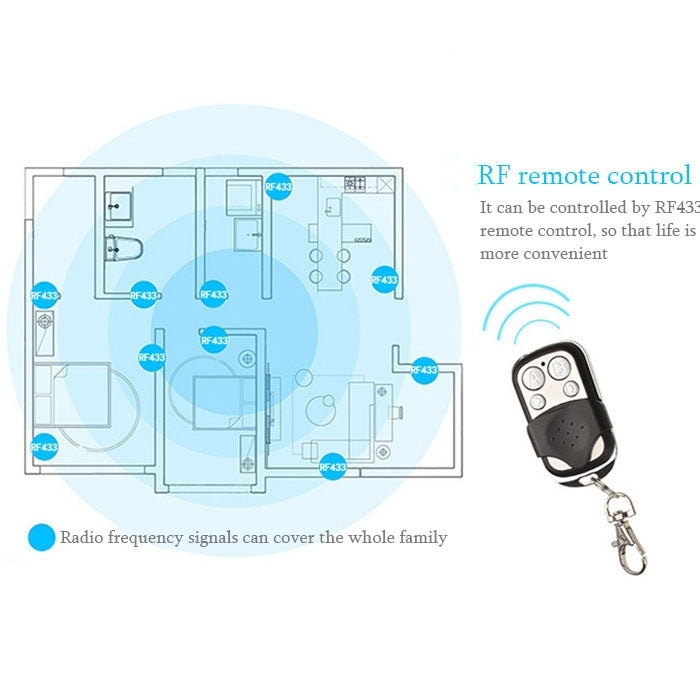 86mm 2 Gang Tempered Glass Panel Wall Switch Smart Home Light Touch Switch with RF433 Remote Controller, AC 110V-240V(Black) - Smart Switch by PMC Jewellery | Online Shopping South Africa | PMC Jewellery | Buy Now Pay Later Mobicred