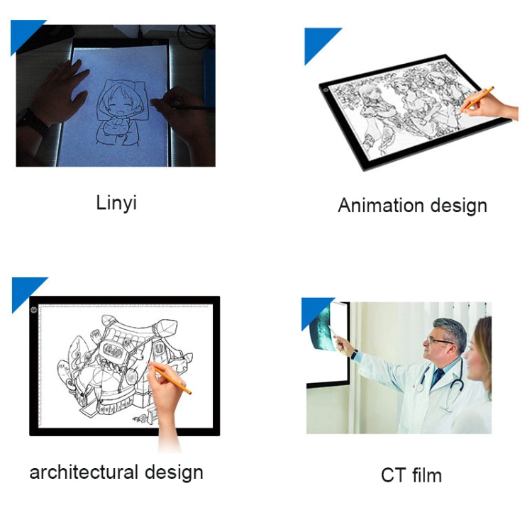 8W 5V LED USB Three Level of Brightness Dimmable A3 Acrylic Scale Copy Boards Anime Sketch Drawing Sketchpad with USB Cable & Power Adapter -  by PMC Jewellery | Online Shopping South Africa | PMC Jewellery | Buy Now Pay Later Mobicred