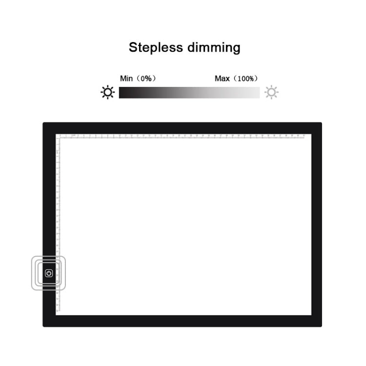 8W 5V LED USB Stepless Dimming A3 Acrylic Scale Copy Boards Anime Sketch Drawing Sketchpad with USB Cable & Power Adapter -  by PMC Jewellery | Online Shopping South Africa | PMC Jewellery | Buy Now Pay Later Mobicred