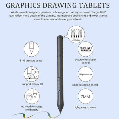 10Moons T503 Drawing Tablet Can Be Connected to mobile Phone Tablet with 8192 Passive Pen(Blue) -  by 10Moons | Online Shopping South Africa | PMC Jewellery | Buy Now Pay Later Mobicred