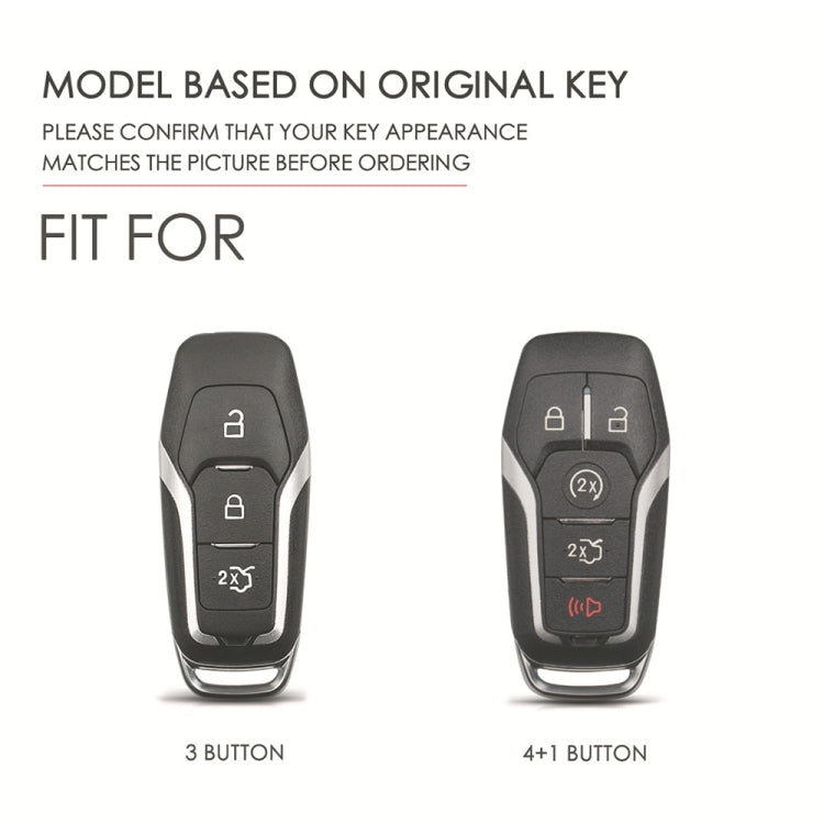 For Ford F-150 3-button C074 Car Key Leather Protective Case (Brown) - Car Key Cases by PMC TechLife | Online Shopping South Africa | PMC TechLife | Buy Now Pay Later Mobicred