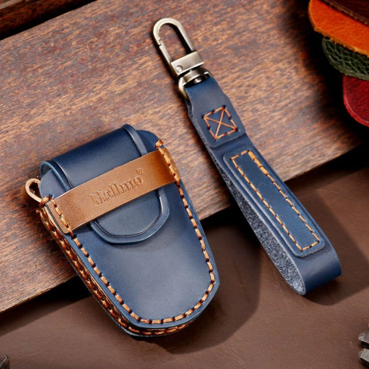 For Cadillac / CT5 / CT6 / XT6 5-button C087 Car Key Leather Protective Case (Blue) - Car Key Cases by PMC TechLife | Online Shopping South Africa | PMC TechLife | Buy Now Pay Later Mobicred