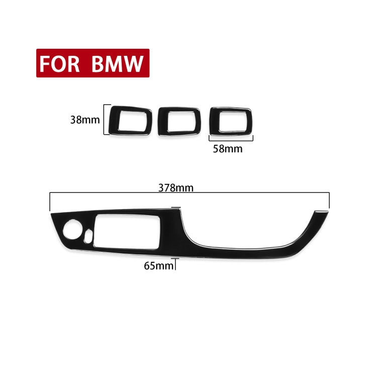 For BMW 3 Series E90/320i/325i 2005-2012 Car Carbon Fiber Right Drive Window Lifting Panel without Folding Key Decorative Sticker, Diameter: 37.8cm - Car Interior Mouldings by PMC Jewellery | Online Shopping South Africa | PMC Jewellery | Buy Now Pay Later Mobicred