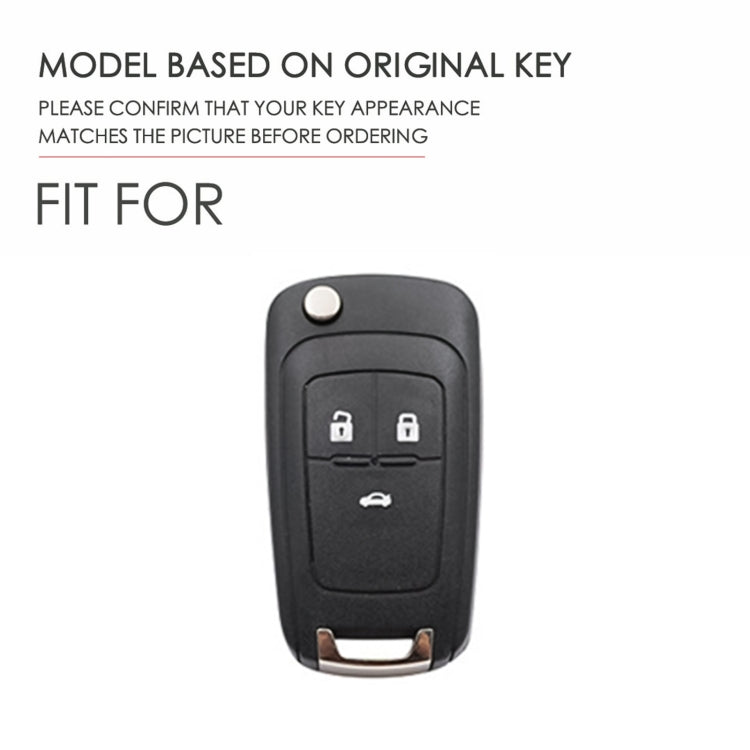 For Chevrolet Folding Hallmo Car Cowhide Leather Key Protective Cover Key Case(Black) - Car Key Cases by Hallmo | Online Shopping South Africa | PMC TechLife | Buy Now Pay Later Mobicred