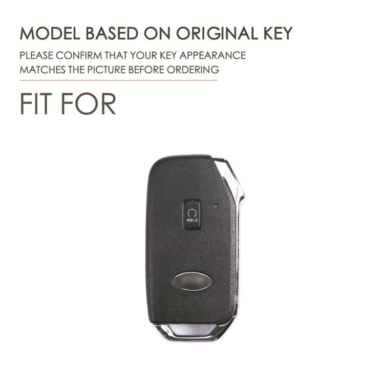 For Kia Sorento Hallmo Car Cowhide Leather Key Protective Cover Key Case(Brown) - Car Key Cases by Hallmo | Online Shopping South Africa | PMC Jewellery | Buy Now Pay Later Mobicred