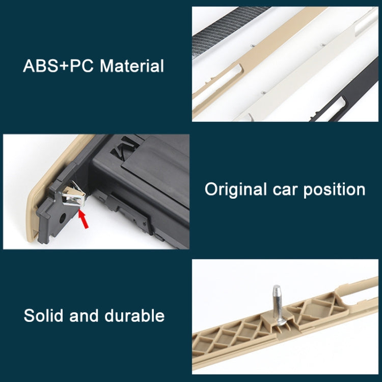 For BMW 3 Series E90 Left Driving Dashboard Water Cup Holder Decorative Frame 5145 7138 798(Beige) - Car Interior Mouldings by PMC TechLife | Online Shopping South Africa | PMC TechLife | Buy Now Pay Later Mobicred