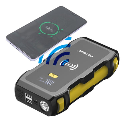 FOXSUR FJS-800 12V Car Multifunctional Wireless Charging Emergency Start Power Supply (Yellow) - Power Bank by FOXSUR | Online Shopping South Africa | PMC Jewellery