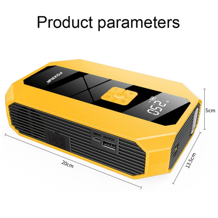 FOXSUR FJS-900 12V Car Multifunctional Emergency Start Power Supply Portable Air Pump - Power Bank by FOXSUR | Online Shopping South Africa | PMC Jewellery | Buy Now Pay Later Mobicred