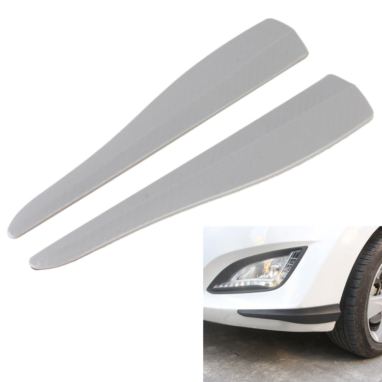 1 Pair Car Carbon Fiber Silicone Bumper Strip, Style: Long (Grey) - Anti Collision Sticker by PMC TechLife | Online Shopping South Africa | PMC TechLife | Buy Now Pay Later Mobicred