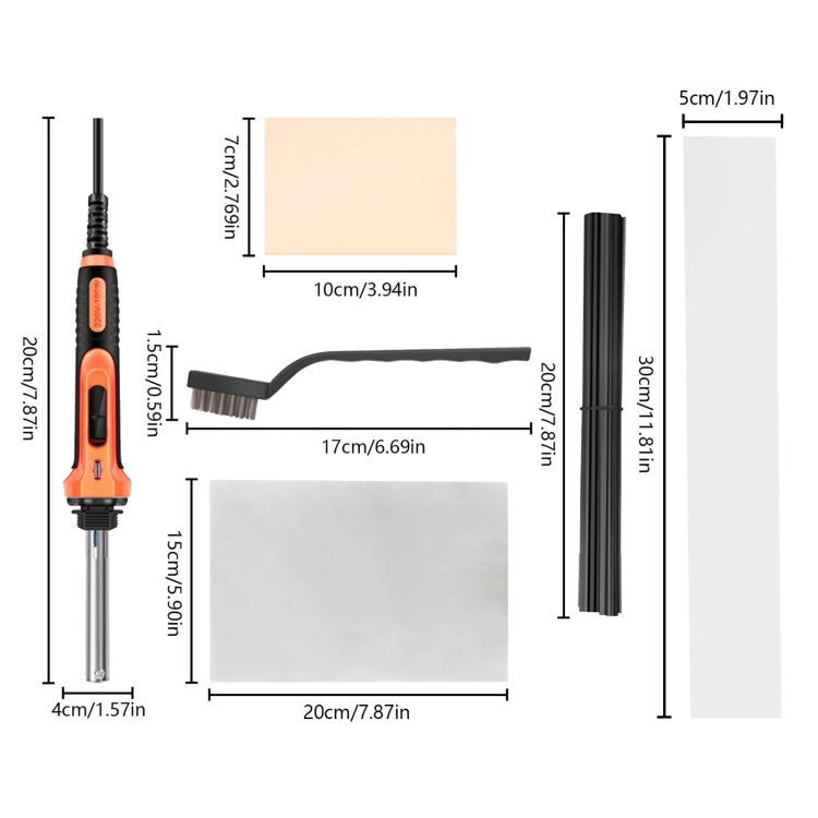 100W Electric Soldering Iron Plastic Welding Machine Car Bumper Repair Plier, EU Plug (Blue) - Hand Tool Sets by PMC TechLife | Online Shopping South Africa | PMC TechLife | Buy Now Pay Later Mobicred