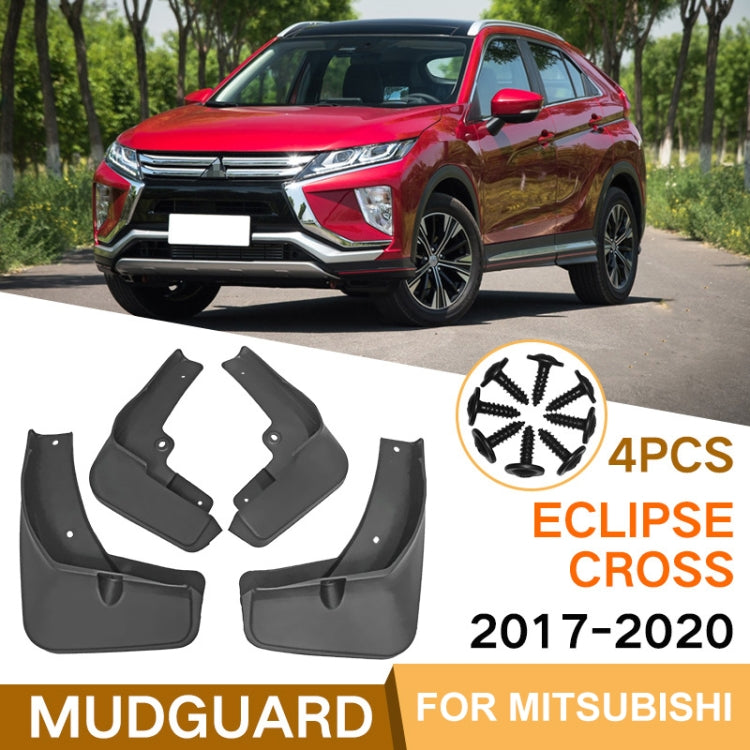 For Mitsubishi Eclipse Cross 2018-2020 4pcs/Set Car Auto Soft Plastic Splash Flaps Fender Guard - Mudguards by PMC TechLife | Online Shopping South Africa | PMC TechLife | Buy Now Pay Later Mobicred