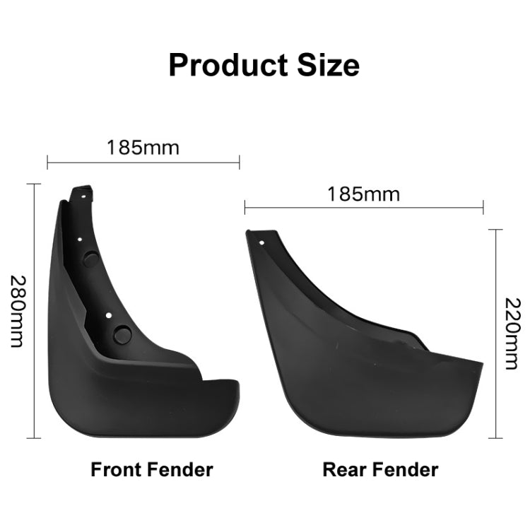 For Mazda 2 Hatchback 2007-2012 4pcs/Set Car Auto Soft Plastic Splash Flaps Fender Guard - Mudguards by PMC TechLife | Online Shopping South Africa | PMC TechLife | Buy Now Pay Later Mobicred