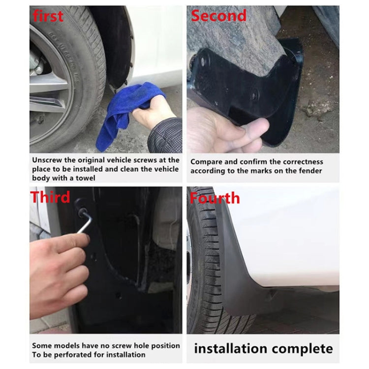 For Jaguar XEL 2020 4pcs/Set Car Auto Soft Plastic Splash Flaps Fender Guard - Mudguards by PMC TechLife | Online Shopping South Africa | PMC TechLife | Buy Now Pay Later Mobicred