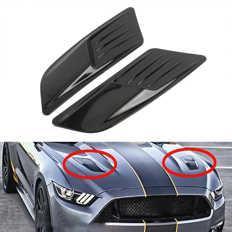 HD-713 1 Pair Car Hood Decorative Stickers Fender Air Vents Sticker(Black) - Decorative Sticker by PMC Jewellery | Online Shopping South Africa | PMC Jewellery | Buy Now Pay Later Mobicred