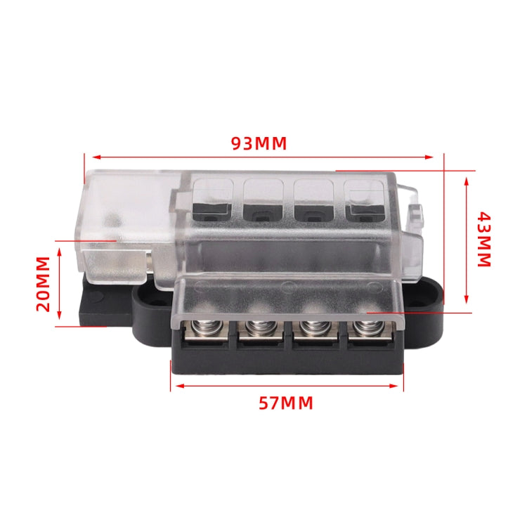 4 Way Fuse Block with Fuses and Terminals - Fuse by PMC Jewellery | Online Shopping South Africa | PMC Jewellery | Buy Now Pay Later Mobicred