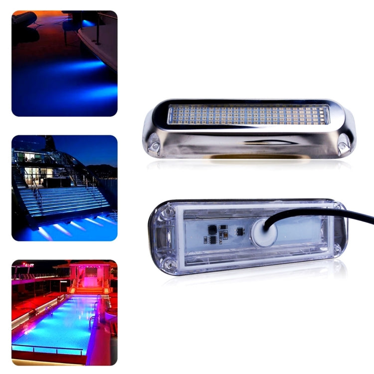 Ship / Yacht 10-30V 120LEDs Waterproof Stainless Steel Underwater Light (Blue Light) - Marine Accessories & Parts by PMC Jewellery | Online Shopping South Africa | PMC Jewellery | Buy Now Pay Later Mobicred