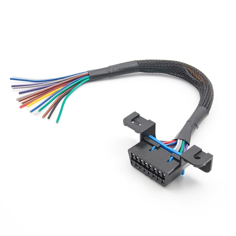 18AWG OBD 16 Pin OBD Cable Opening Line OBD 2 Extension Cable, Cable Length: 30cm - Cables & Connectors by PMC TechLife | Online Shopping South Africa | PMC TechLife | Buy Now Pay Later Mobicred