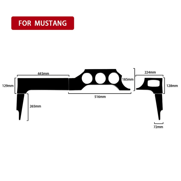 For Ford Mustang 2015-2020 Car Dashboard Panel Set Decorative Sticker, Right Drive (Black) - Car Interior Mouldings by PMC Jewellery | Online Shopping South Africa | PMC Jewellery | Buy Now Pay Later Mobicred