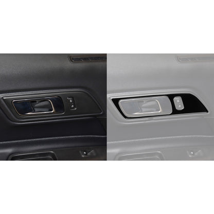 For Ford Mustang 2015-2020 Car Door Handle Panel Decorative Sticker, Right Drive (Black) - Car Interior Mouldings by PMC Jewellery | Online Shopping South Africa | PMC Jewellery | Buy Now Pay Later Mobicred