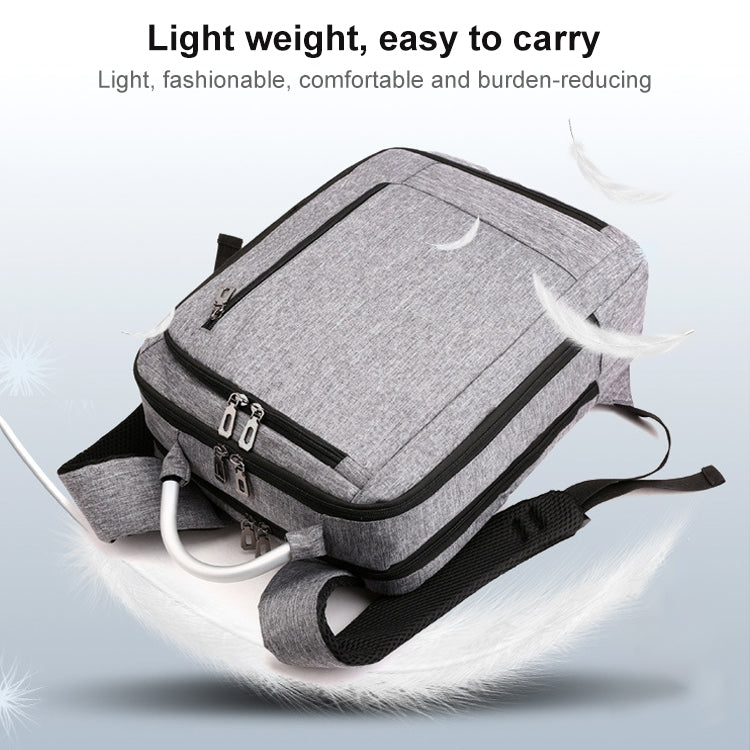 cxs-620 Multifunctional Oxford Laptop Bag Backpack (Light Grey) - Backpack by PMC Jewellery | Online Shopping South Africa | PMC Jewellery | Buy Now Pay Later Mobicred
