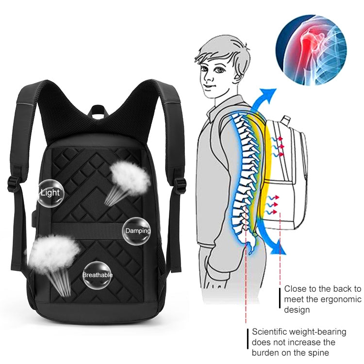 cxs-621 Multifunctional Oxford Laptop Bag Backpack (Black) - free shipping - PMC Jewellery - Order now!