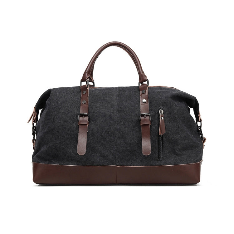 AUGUR 2012 Portable Casual Canvas Travel Handbag Baggage Shoulder Crossby Bag(Black) - Handbags by AUGUR | Online Shopping South Africa | PMC Jewellery | Buy Now Pay Later Mobicred