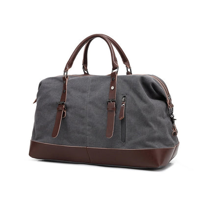 AUGUR 2012 Portable Casual Canvas Travel Handbag Baggage Shoulder Crossby Bag(Grey) - Handbags by AUGUR | Online Shopping South Africa | PMC Jewellery | Buy Now Pay Later Mobicred