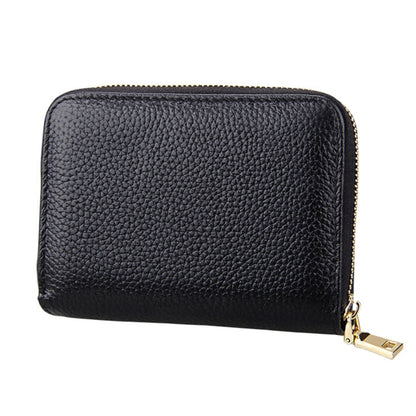 KB132 Female Style Full Grain Cow Leather Multifunctional RFID Wallet/ Card Bag/ Driving License Package(Black) - Wallets by PMC Jewellery | Online Shopping South Africa | PMC Jewellery | Buy Now Pay Later Mobicred