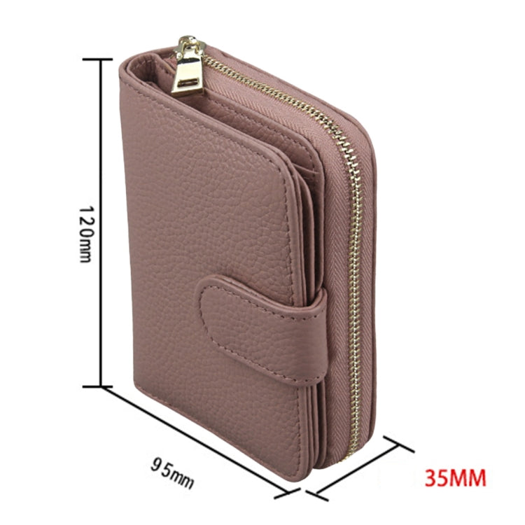 KB132 Female Style Full Grain Cow Leather Multifunctional RFID Wallet/ Card Bag/ Driving License Package(Pink) - Wallets by PMC Jewellery | Online Shopping South Africa | PMC Jewellery | Buy Now Pay Later Mobicred