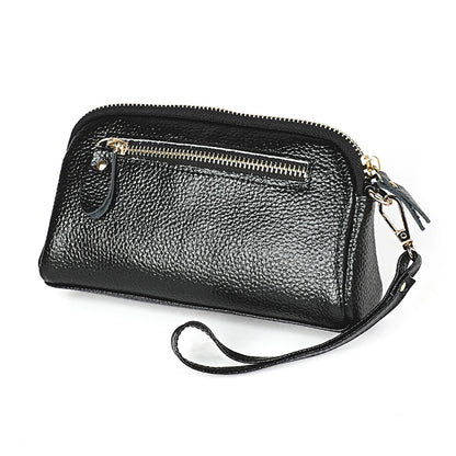 2026 Multifunctional Litchi Texture Women Large Capacity Hand Wallet Shell bag with Card Slots(Black) - Wallets by PMC Jewellery | Online Shopping South Africa | PMC Jewellery | Buy Now Pay Later Mobicred