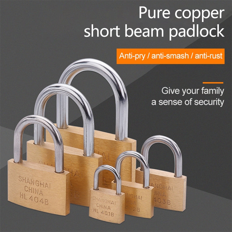 Copper Padlock Small Lock, Style: Short Lock Beam, 30mm Not Open - Padlocks by PMC TechLife | Online Shopping South Africa | PMC TechLife