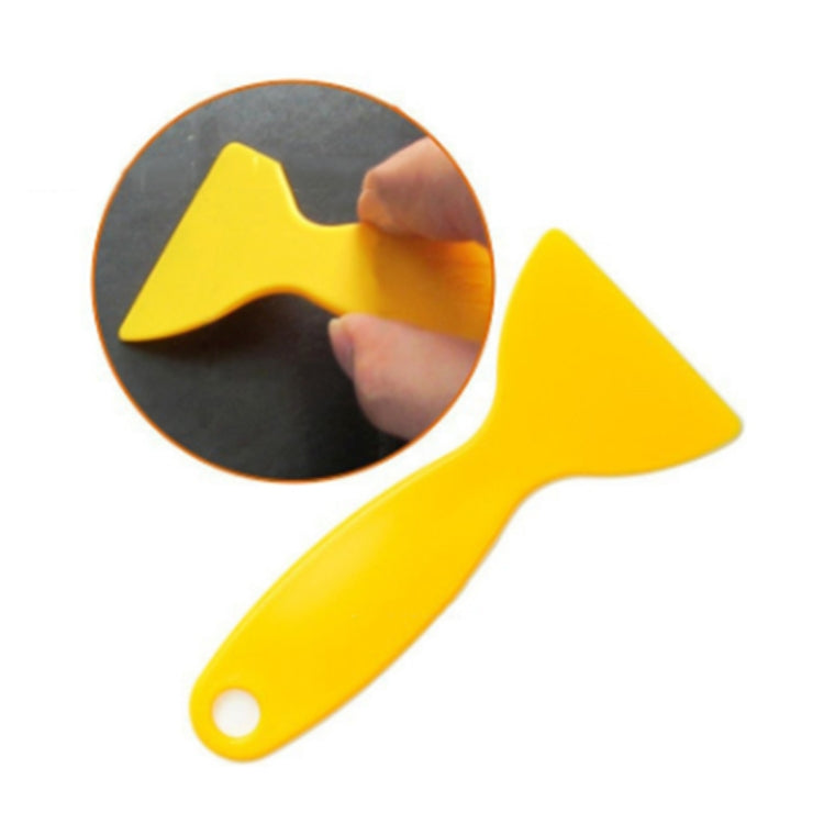 100 PCS Yellow Plastic Small Scraper Car Film Tools Film Scraper Car Accessories - Sticker Tools by PMC TechLife | Online Shopping South Africa | PMC TechLife