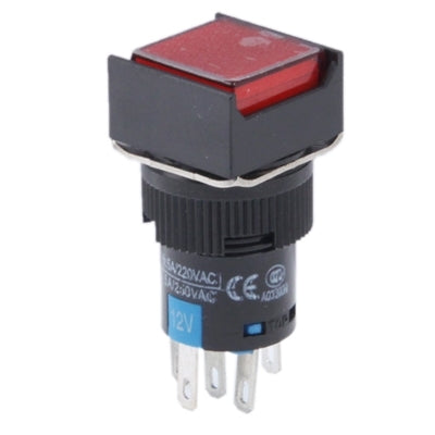 Car DIY Square Button Push Switch with LED Indicator, DC 24V(Red) - Car Switches by PMC TechLife | Online Shopping South Africa | PMC TechLife | Buy Now Pay Later Mobicred