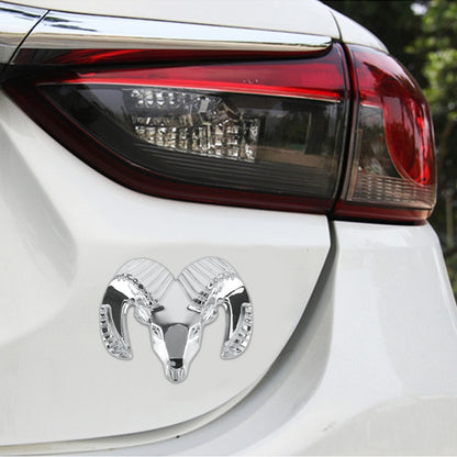 Bull Pattern Car Metal Body Decorative Sticker, Size : L (Silver) - Decorative Sticker by PMC Jewellery | Online Shopping South Africa | PMC Jewellery