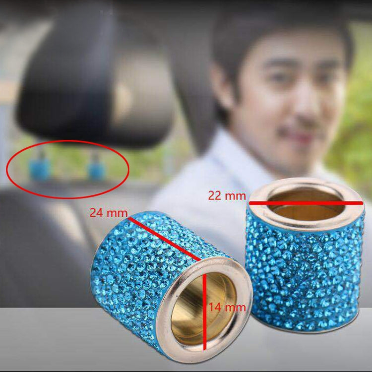 4 PCS Car Crystal Head Pillow Modified Decoration (Peacock Blue) - Seat Accessories by PMC TechLife | Online Shopping South Africa | PMC TechLife | Buy Now Pay Later Mobicred