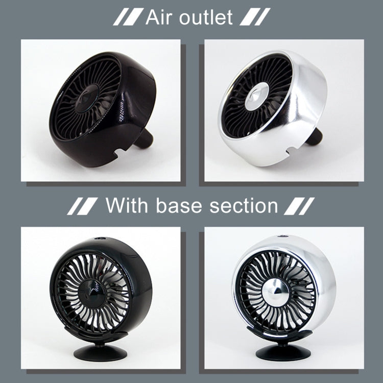 Portable Car Electric Cooling Fan with Base(Silver) - Heating & Fans by PMC TechLife | Online Shopping South Africa | PMC TechLife | Buy Now Pay Later Mobicred
