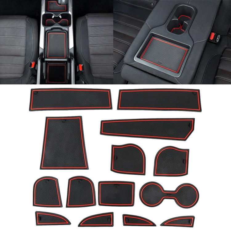 Car Water Cup Gate Slot Mats Plastic Red Anti-Slip Interior Door Pad for Mazda CX-3 2018 - Car Interior Mouldings by PMC Jewellery | Online Shopping South Africa | PMC Jewellery | Buy Now Pay Later Mobicred