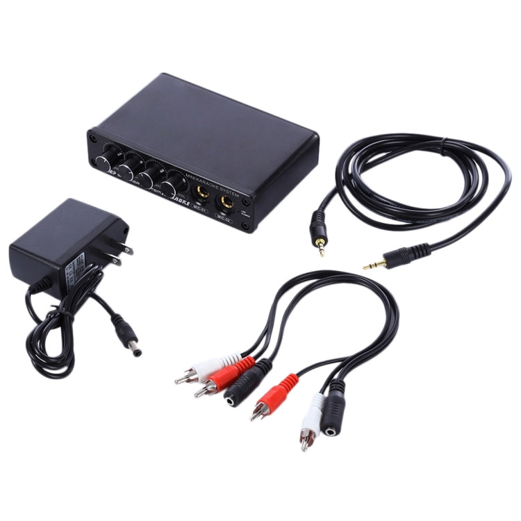 A933 Mini Karaoke Machine System Sound Mixer Amplifier for PC / TV / Mobile Phones, Support RCA in / 2 Channel Mic in(Black) -  by PMC Jewellery | Online Shopping South Africa | PMC Jewellery | Buy Now Pay Later Mobicred