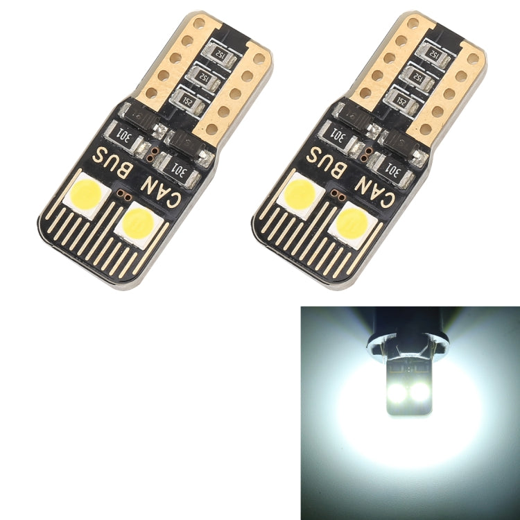 2 PCS T10 / W5W / 168 / 194 DC12V / 1.6W / 6000K / 130LM 4LEDs SMD-3030 Car Clearance Light, with Decoder (White Light) - Clearance Lights by PMC Jewellery | Online Shopping South Africa | PMC Jewellery | Buy Now Pay Later Mobicred