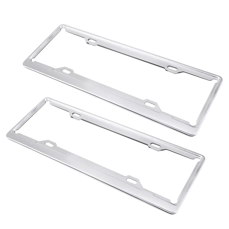 2 PCS Car License Plate Aerospace Aluminum Bracket Frame Holder Stand Mount, Size: 440mm x 140mm(Silver) - License Plate Covers & Frames by PMC Jewellery | Online Shopping South Africa | PMC Jewellery | Buy Now Pay Later Mobicred