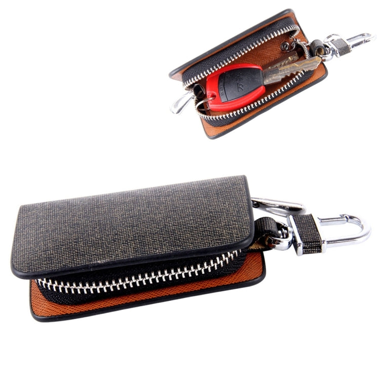 Universal Leather Knead Skin Texture Waist Hanging Zipper Wallets Key Holder Bag (No Include Key)(Black) - Car Key Cases by PMC Jewellery | Online Shopping South Africa | PMC Jewellery | Buy Now Pay Later Mobicred