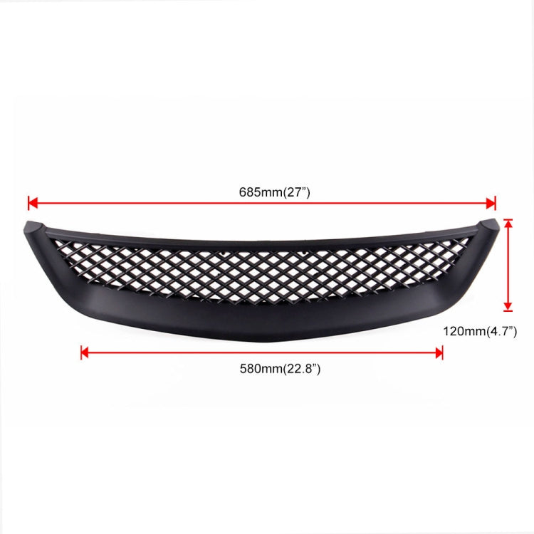 Car Front Racing Front Grille Grid ABS Insect Net for Honda Civic 2001-2003 - Others by PMC Jewellery | Online Shopping South Africa | PMC Jewellery