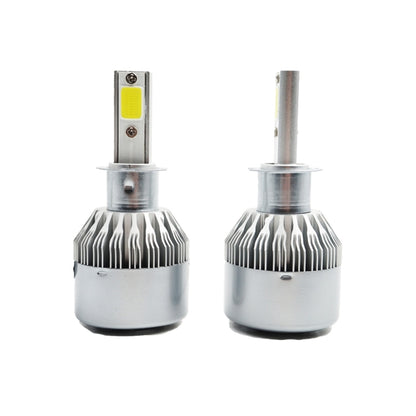 2pcs H3 18W 1800LM 6000K Waterproof IP68 Car Auto LED Headlight with 2 COB LED Lamps, DC 9-36V(White Light) - LED Headlamps by PMC Jewellery | Online Shopping South Africa | PMC Jewellery | Buy Now Pay Later Mobicred